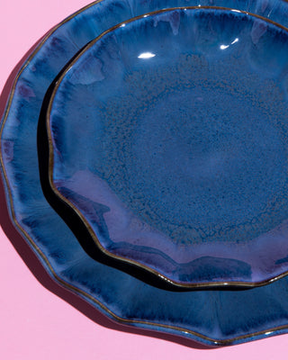 Pérola Teller klein shell dunkelblau
