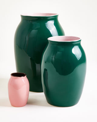 Sombra Vase L dunkelgrün rosé