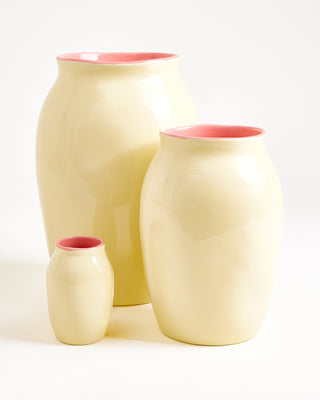 Sombra Vase M gelb rosa