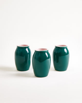 Sombra Vase S dunkelgrün rosé