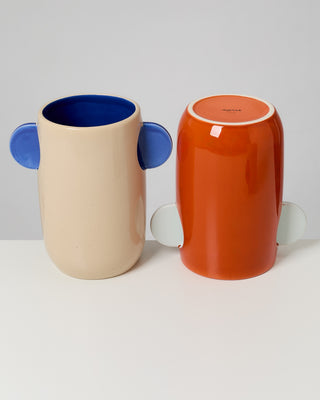Tomar Vase M orange hellblau