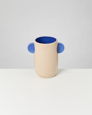 Tomar Vase M sand blau