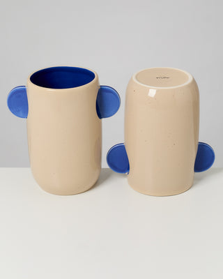 Tomar Vase M sand blau
