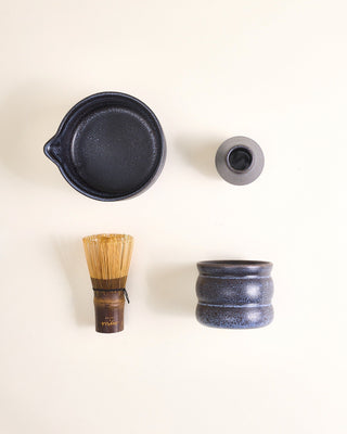 Turmalina Matcha-Set bubble 4-teilig schwarz