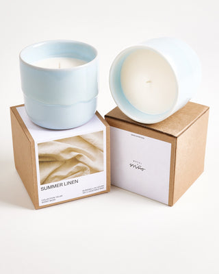 Velar Duftkerze Summer Linen hellblau