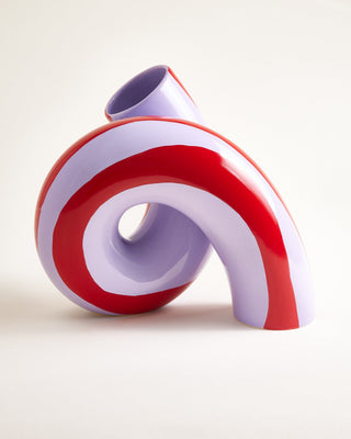 MaM x Ju Schnee Vase L lila rot
