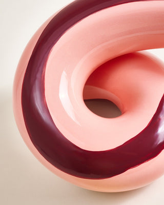 MaM x Ju Schnee Vase L rosa bordeaux