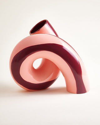 MaM x Ju Schnee Vase L rosa bordeaux