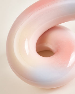 MaM x Ju Schnee Vase L rosa gelb blau
