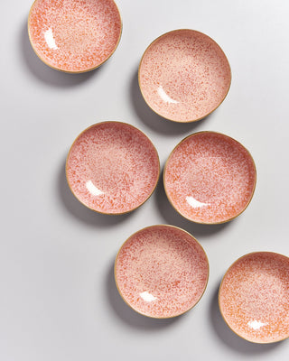 Areia - Mini Plate deep pink with gold rim