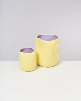 João vase M yellow lilac