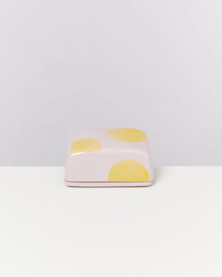 Seia Butterdish pink yellow dotted